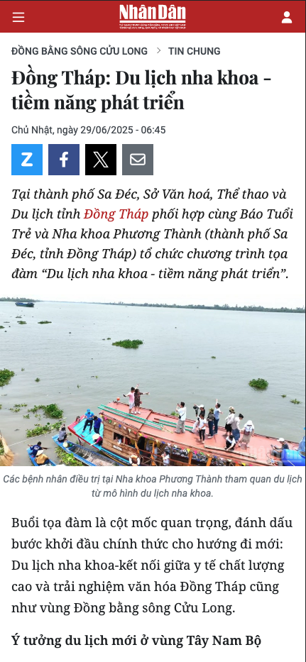 Đồng Tháp: Du lịch nha khoa – tiềm năng phát triển