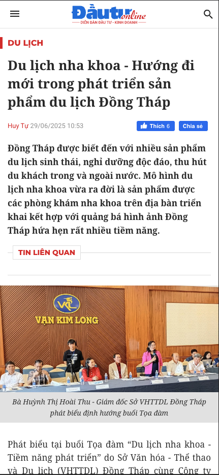 Du lịch nha khoa – Hướng đi mới trong phát triển sản phẩm du lịch Đồng Tháp