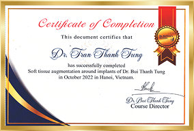Chứng chỉ hoàn thành khóa học nha khoa
