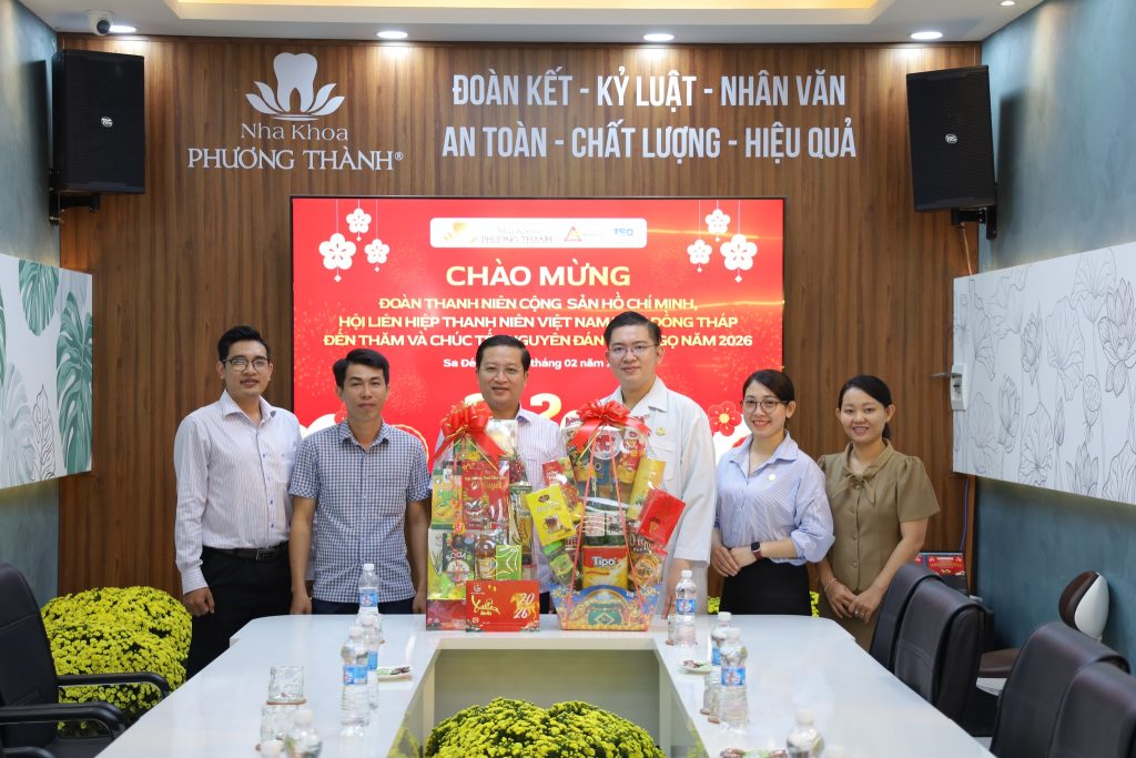 Nha khoa Phương Thành vinh dự chào đón Đoàn Thanh niên Cộng sản Hồ Chí Minh và Hội Liên hiệp Thanh niên Việt Nam tỉnh Đồng Tháp đến chúc Tết Nguyên đán 2026