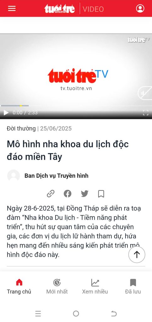 Mô hình nha khoa du lịch độc đáo miền Tây