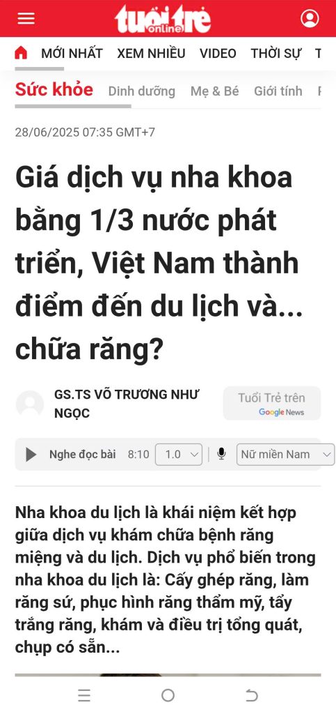 Giá dịch vụ nha khoa bằng 1/3 nước phát triển, Việt Nam thành điểm đến du lịch và… chữa răng?