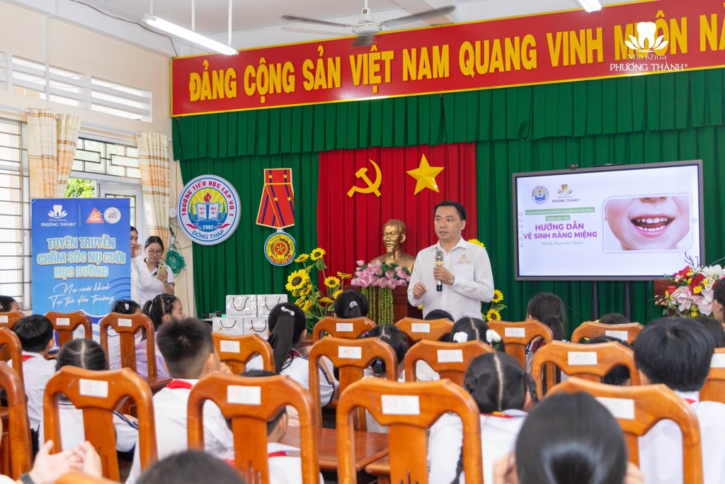 TIẾP TỤC HÀNH TRÌNH LAN TỎA “NỤ CƯỜI KHỎE” – ĐIỂM ĐẾN TRƯỜNG TIỂU HỌC LẤP VÒ 1