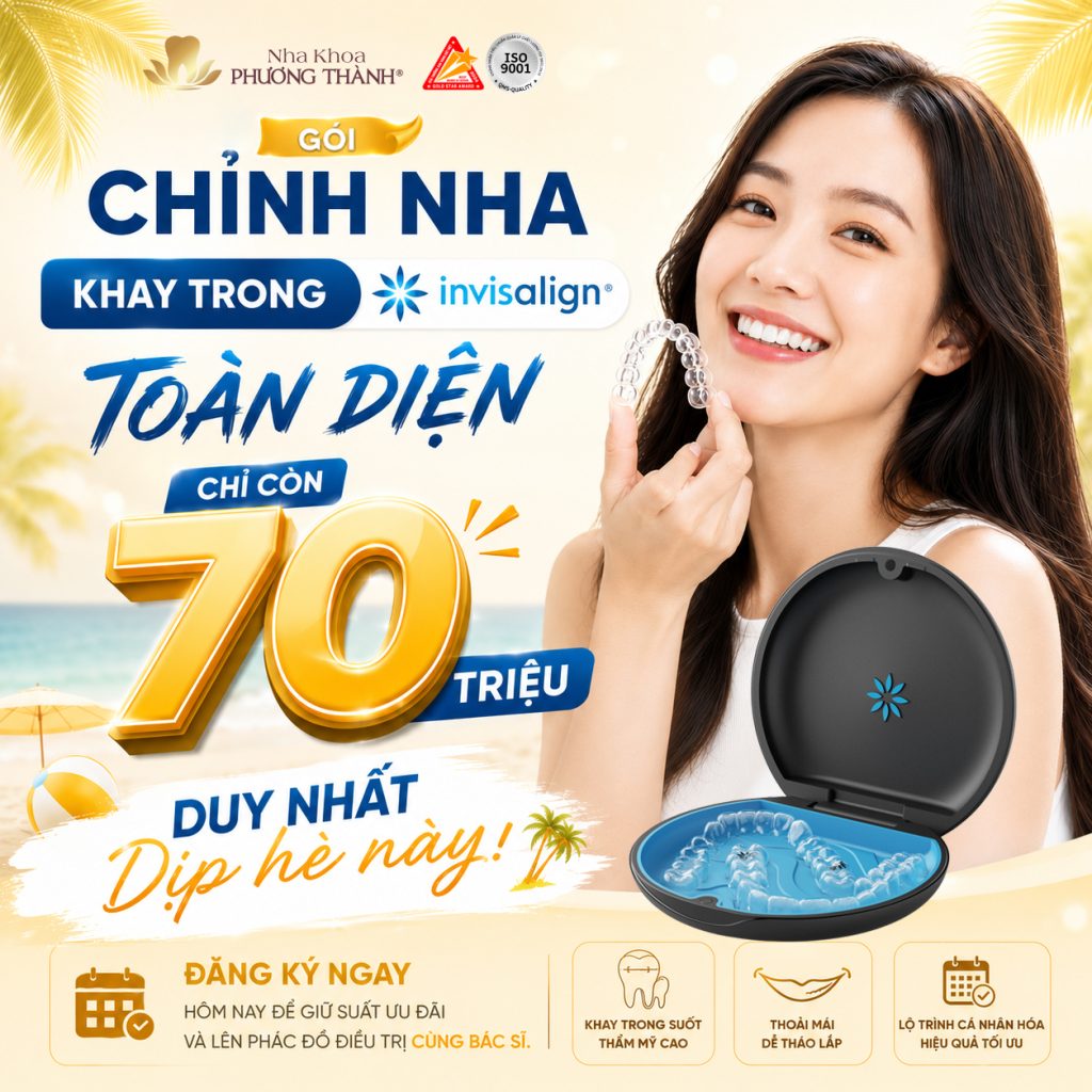 Chỉnh nha Invisalign Toàn diện chỉ 70 triệu đồng