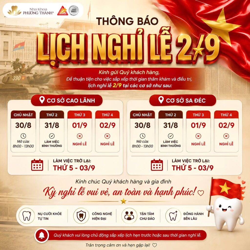 THÔNG BÁO NGHỈ LỄ QUỐC KHÁNH 2/9