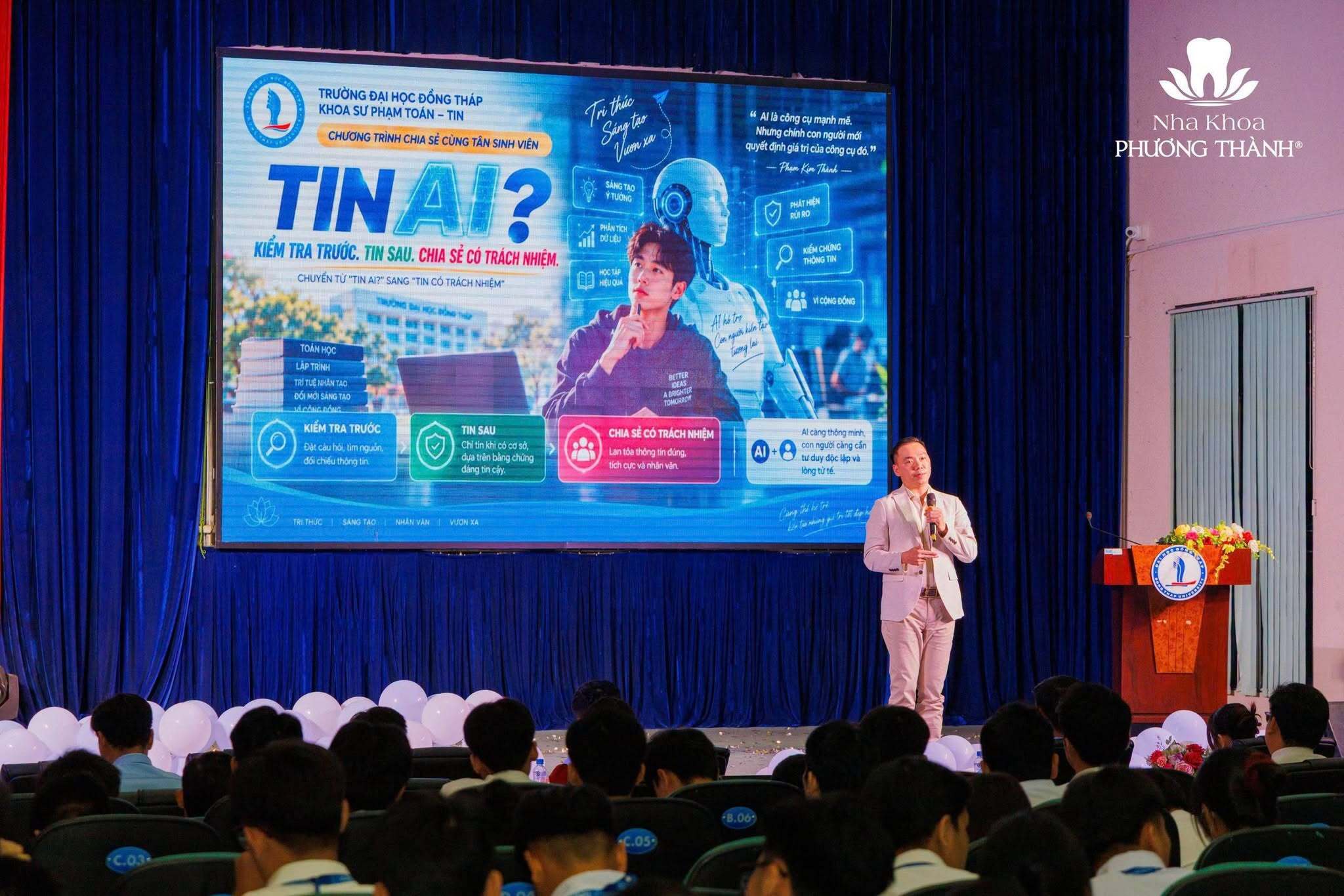 NCS.BS.CKII PHẠM KIM THÀNH CHIA SẺ CÙNG TÂN SINH VIÊN KHOA SƯ PHẠM TOÁN – TIN, TRƯỜNG ĐẠI HỌC ĐỒNG THÁP
