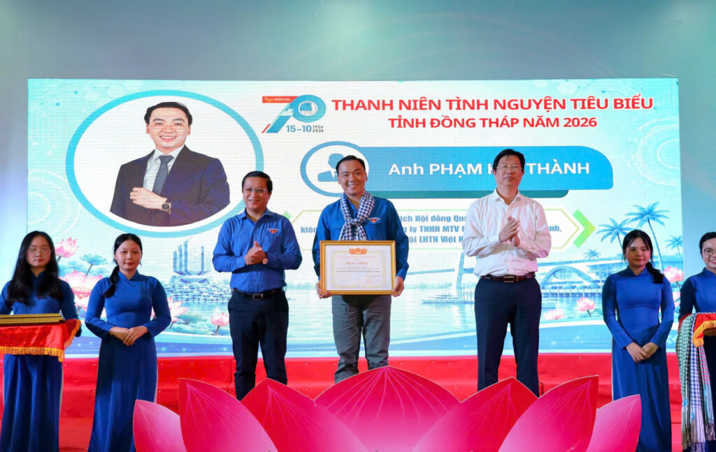 NCS.BSCKII PHẠM KIM THÀNH ĐƯỢC TUYÊN DƯƠNG THANH NIÊN TÌNH NGUYỆN TIÊU BIỂU TỈNH ĐỒNG THÁP NĂM 2026